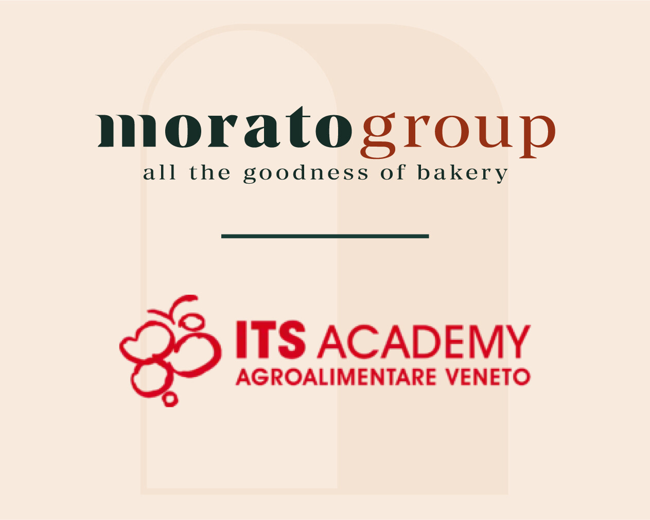 Logo di Morato Group e ITS Academy in un design elegante con uno sfondo chiaro